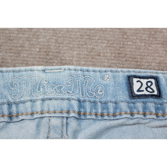 Miss Me Women’s Light  Blue Denim Signature Mid Rise Skinny Jeans Size 28 - Picture 3 of 16